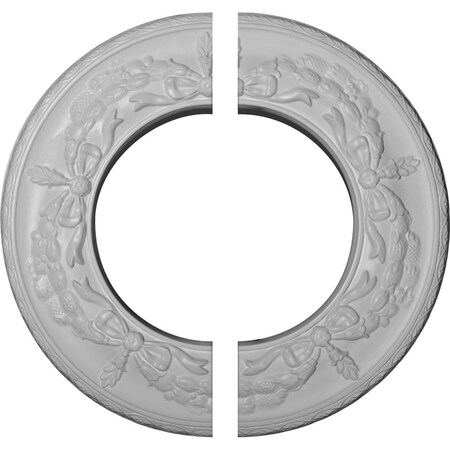Ekena Millwork Salem Ceiling Medallion, Two Piece (Fits Canopies up to 7 1/8"), 13 1/4"OD x 7 1/8"ID x 7/8"P CM13SA2